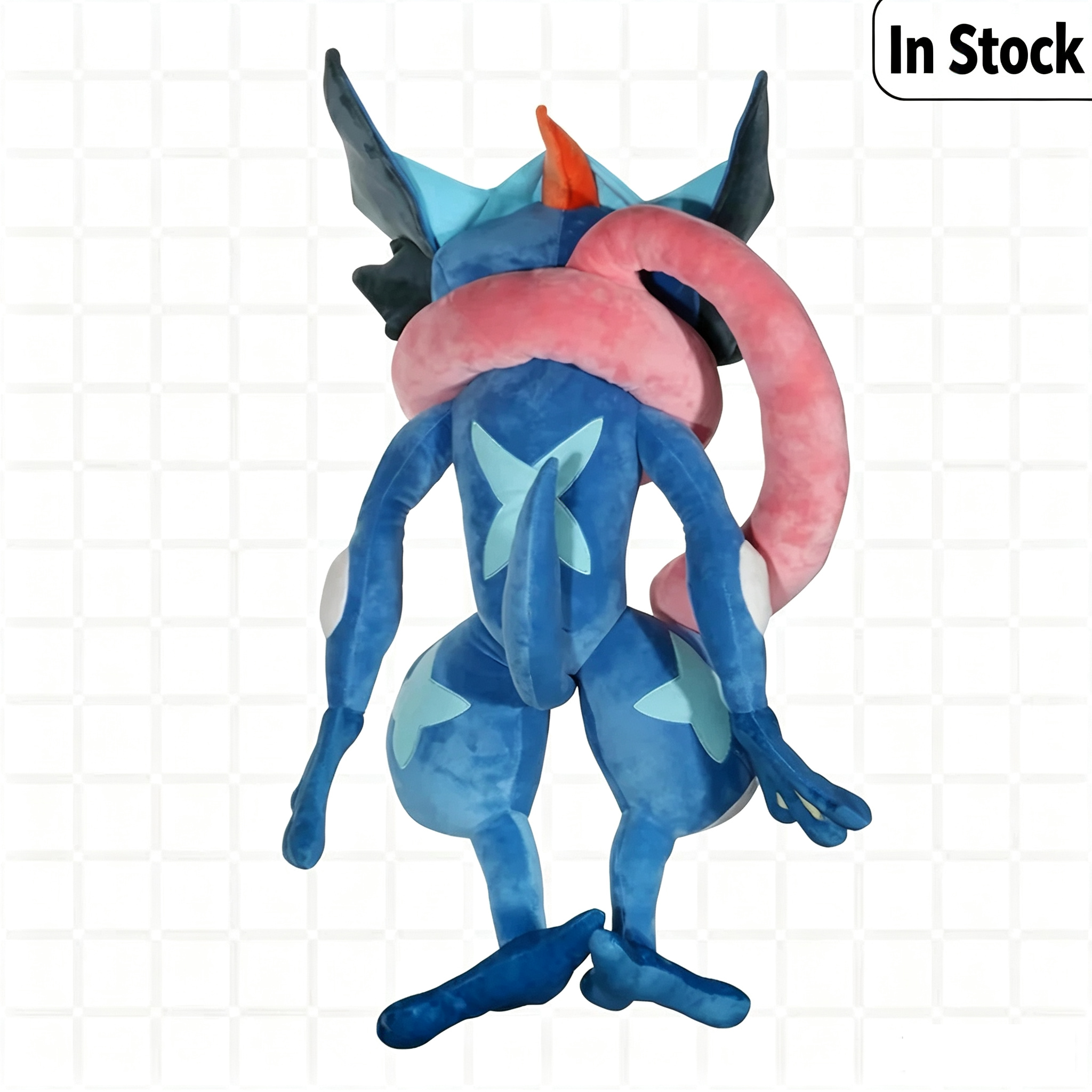 Ash‑Greninja Plush Doll, Large Size Stuffed Animal, Anime Character Collectible Plush Toy for Gift & Home Decoration