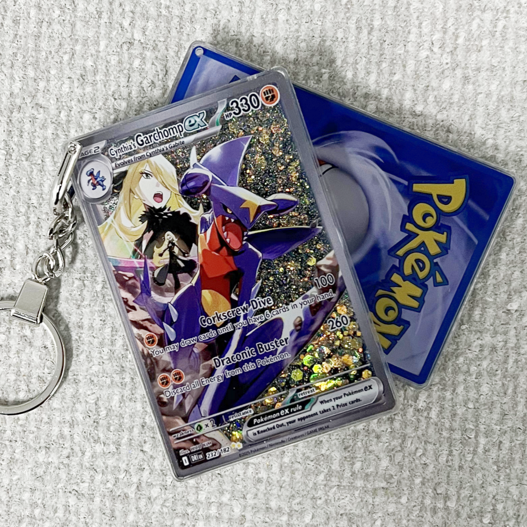 Garchomp-EX English Version Card Quicksand Keychain