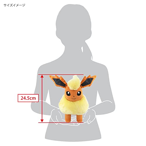 Pokemon ALL STAR COLLECTION Flareon M size Plush Doll W25xD36xH24.5cm PP245 NEW