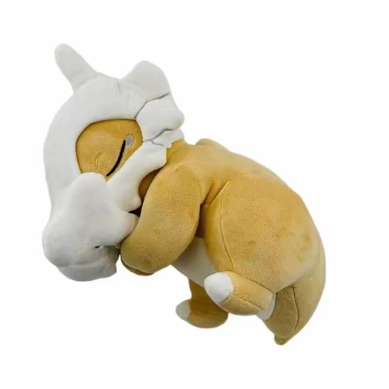Sleeping Cubone Plush Doll, Pokemon Soft Stuffed Animal, Cute Sleep Pose Collectible Toy for Gift & Decoration