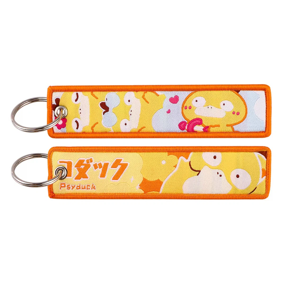 Cute Psyduck Embroidered Key Tag