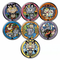 Pokemon Badge Button Magnets, 7‑Pack, Pikachu Eevee Gengar, Anime Collectible Refrigerator Magnets, Cartoon Decor Accessories
