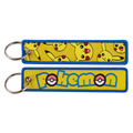 Pikachu Big Face Embroidered Key Tag