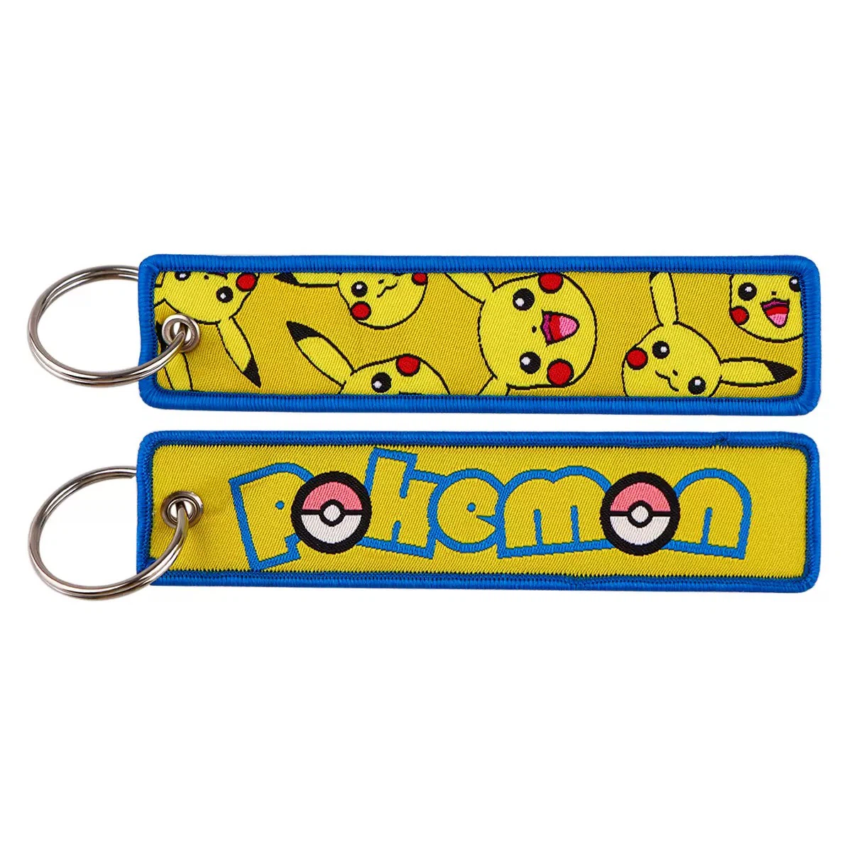 Pikachu Big Face Embroidered Key Tag