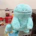 Light‑Blue Chubby Amphibian Character Plush Toy, Super Soft Fluffy Stuffed Animal Doll, Cute Cartoon Plush for Sofa Bedroom Decor, Collectible Gift for Fans