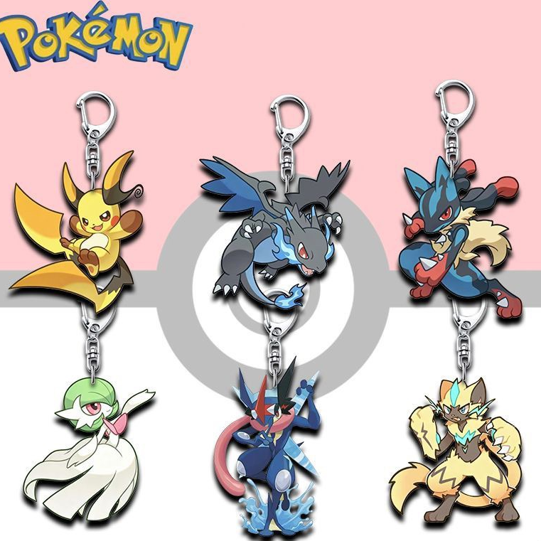 Anime Acrylic Keychain Set 6‑Pcs