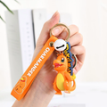 3D Character Figure Keychain with Bell & Strap