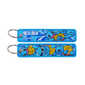 Squirtle Pokémon Embroidered Key Tag, Double‑Sided Woven Keychain Jet Tag with Metal Key Ring ****
