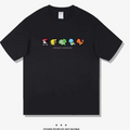 Retro Pixel Graphic Crew Neck T‑Shirt