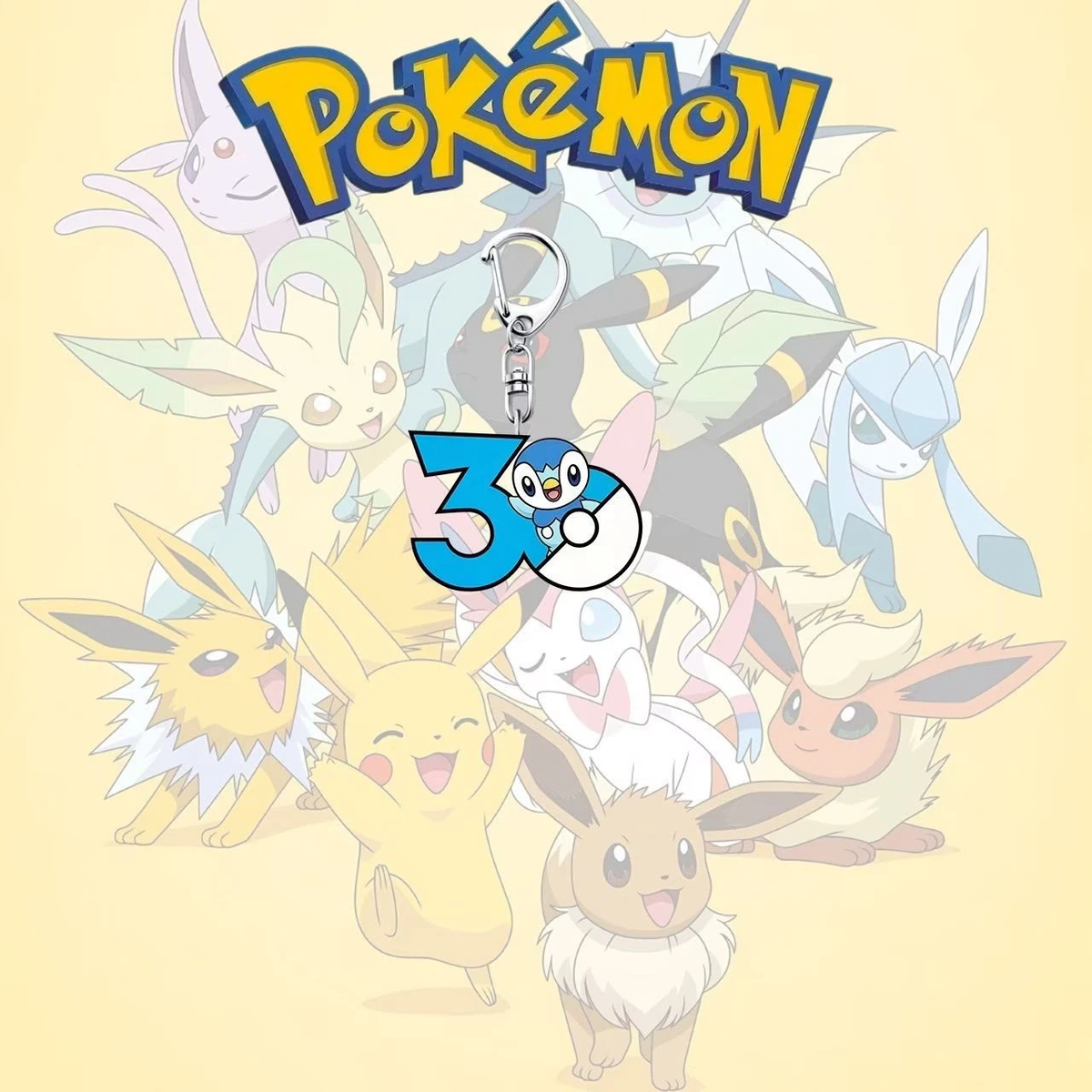 Pokemon 30th Anniversary Piplup Acrylic Keychain Charm