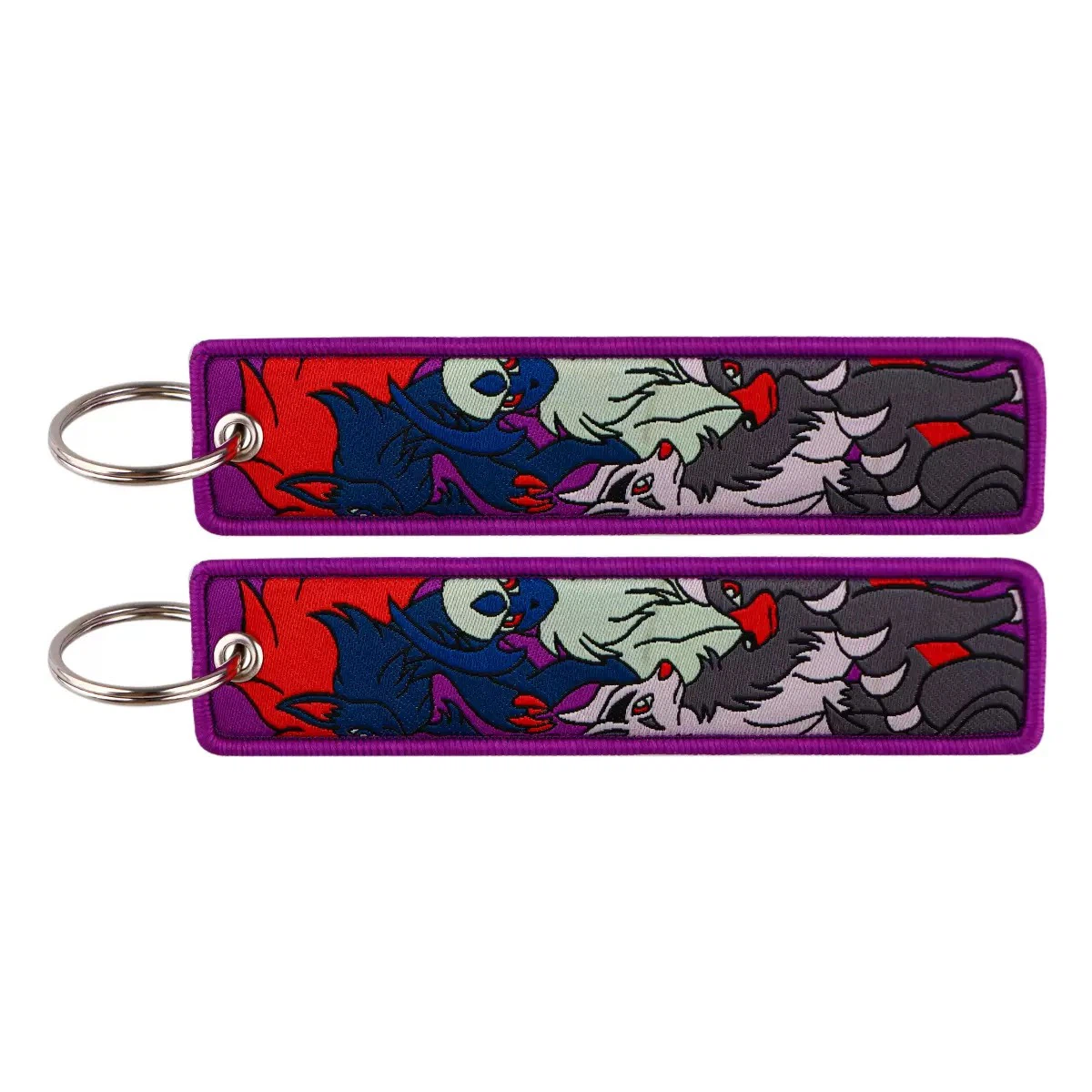 Dark Type Group Embroidered Key Tag