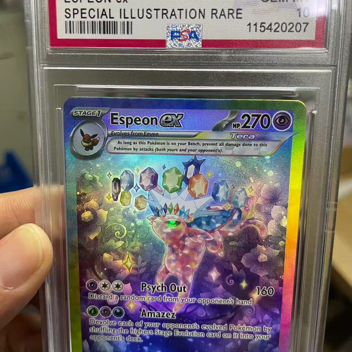PSA10 Espeon ex SAR Prismatic Evolutions