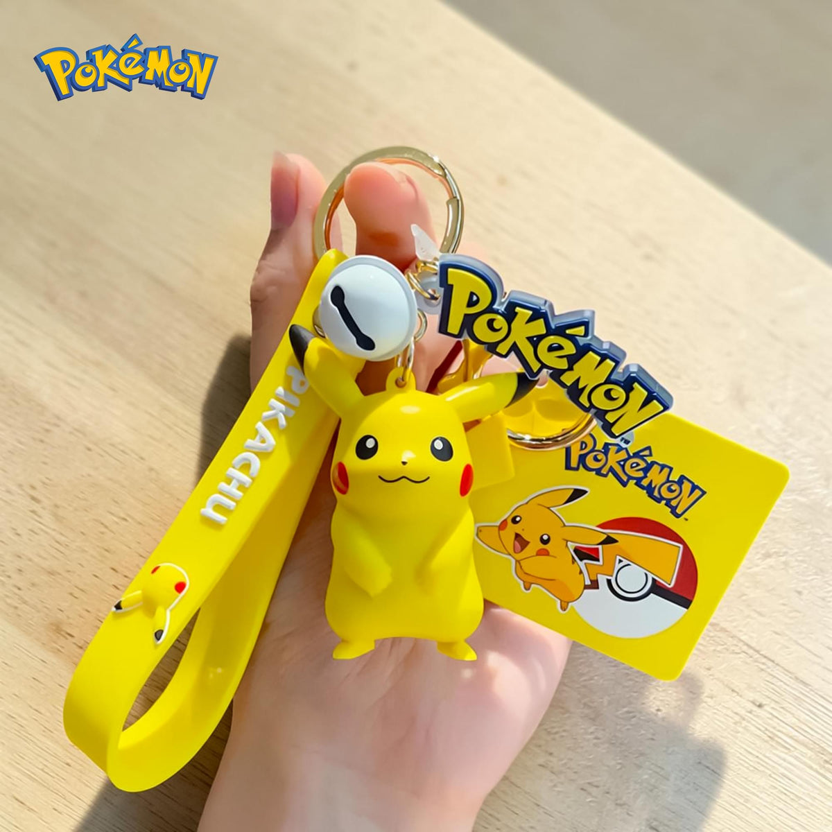 Pokemon 3D Figural Keychain With Printed Strap | Pikachu