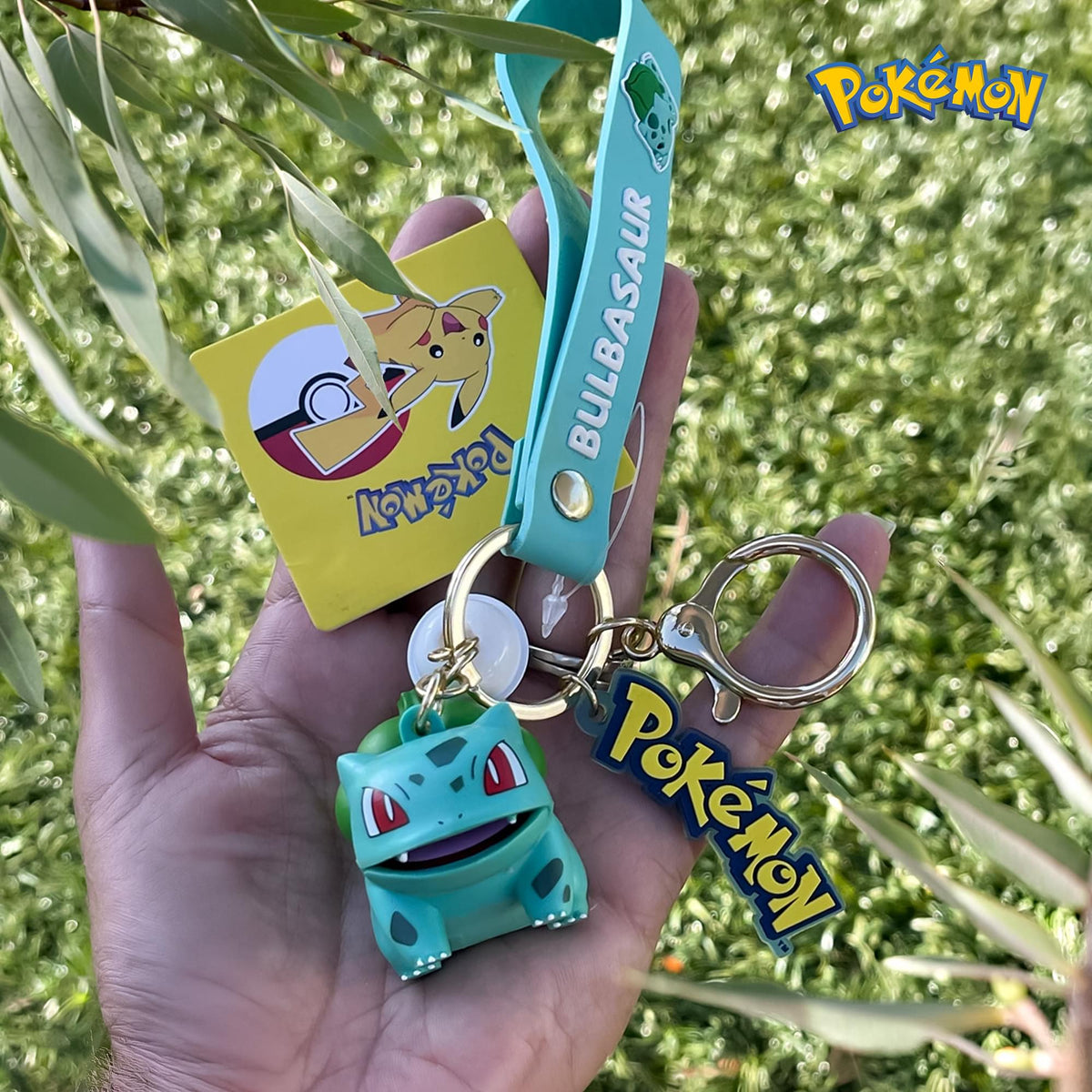 Pokemon 3D Figural Keychain With Printed Strap | Bulbasaur