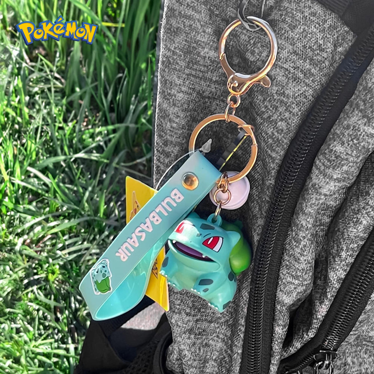 Pokemon 3D Figural Keychain With Printed Strap | Bulbasaur