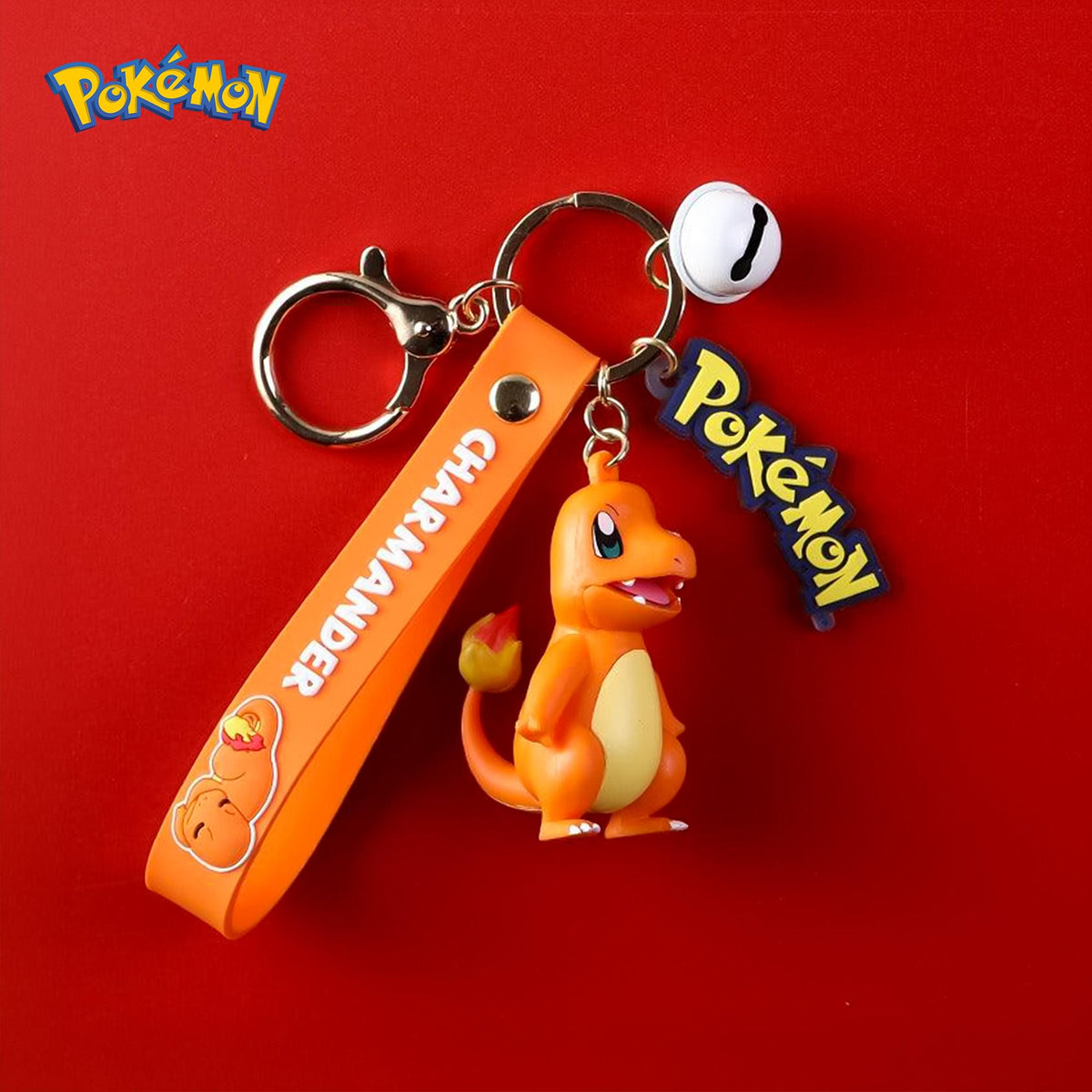 Pokemon 3D Figural Keychain With Printed Strap | Charmander