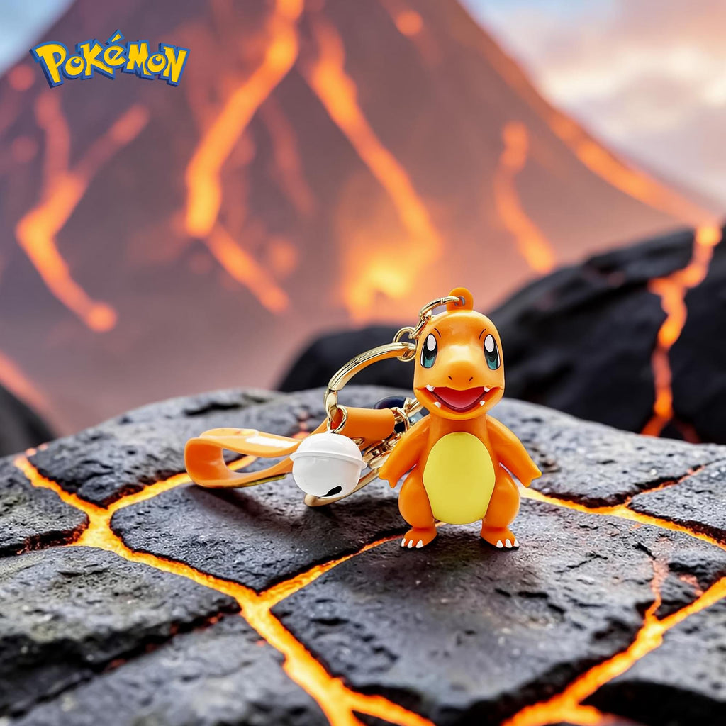 Pokemon 3D Figural Keychain With Printed Strap | Charmander