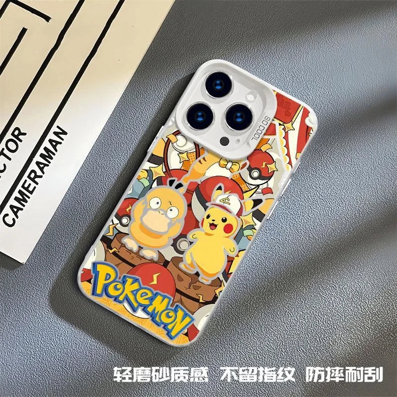 Cute Pikachu Psyduck Phone Case For iPhone