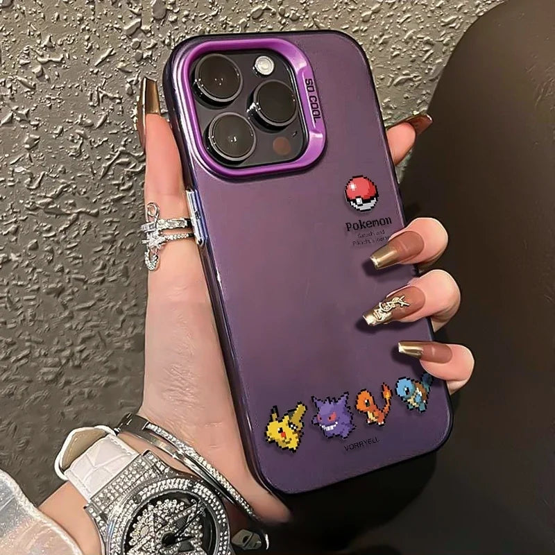 Cute Pixel Pokemon Pattern Phone Case For iPhone