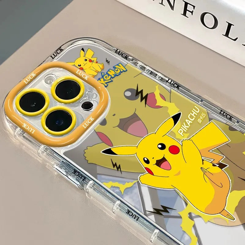 Cute Pokemons Sylveon Pikachu Mirror Phone Case For iPhone