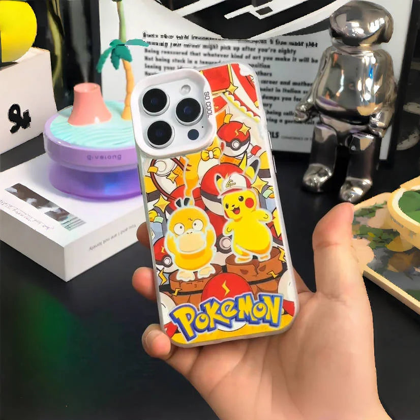 Cute Pikachu Psyduck Phone Case For iPhone