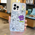 New Pokemon Gengar Cartoon Gradient Phone Case For iPhone