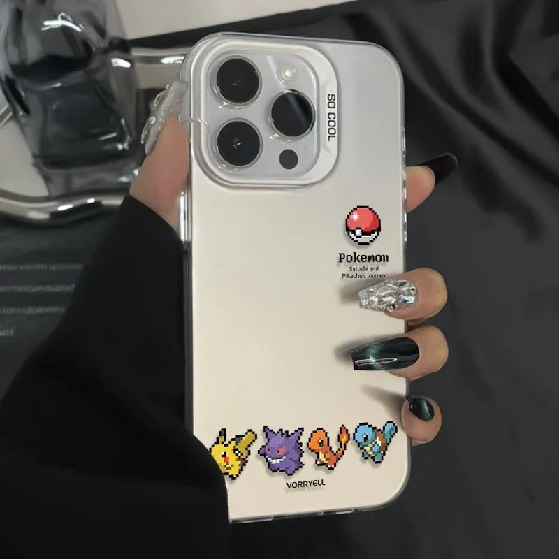 Cute Pixel Pokemon Pattern Phone Case For iPhone