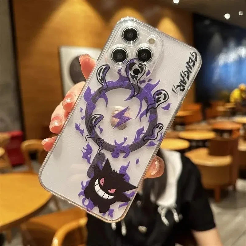 Cartoon Pokémon Pikachu Gengar For Magsafe Phone Case For iPhone