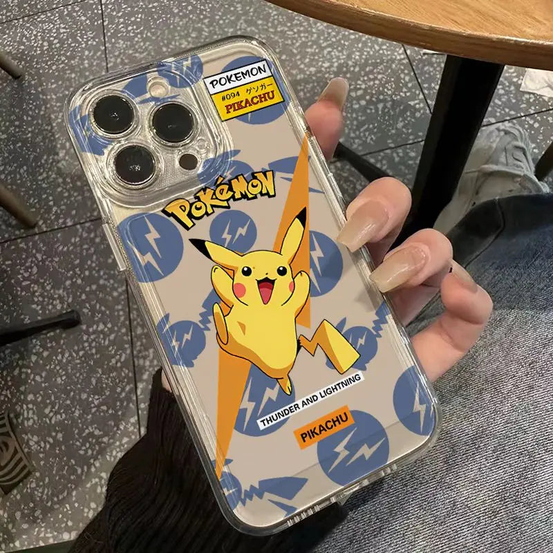 Cute Cartoon Pokemon Pikachu Phone Case For iPhone
