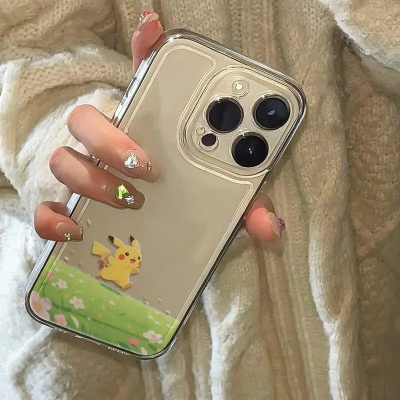 Kawaii Happy Pokemon Pikachu Phone Case For iPhone