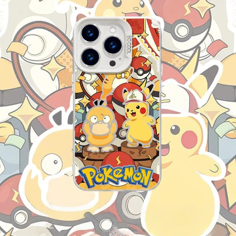 Cute Pikachu Psyduck Phone Case For iPhone