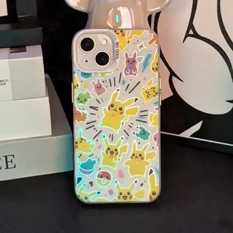 Cute 3D Pikachus Phone Case For iPhone