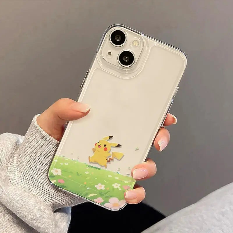 Kawaii Happy Pokemon Pikachu Phone Case For iPhone