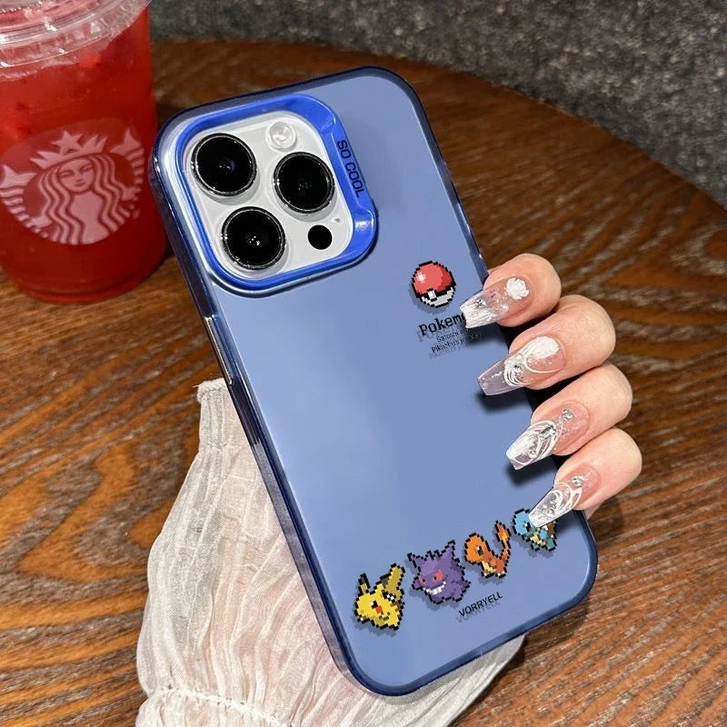 Cute Pixel Pokemon Pattern Phone Case For iPhone