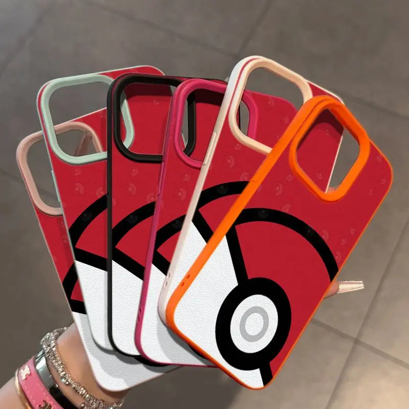 Cute Pokemon Poké Ball Pattern Phone Case For iPhone