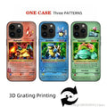 3D Grating Card Pokemon Phone Case For iPhone