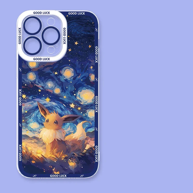 Pokémon Starry Sky Oil Painting Phone Case For iPhone