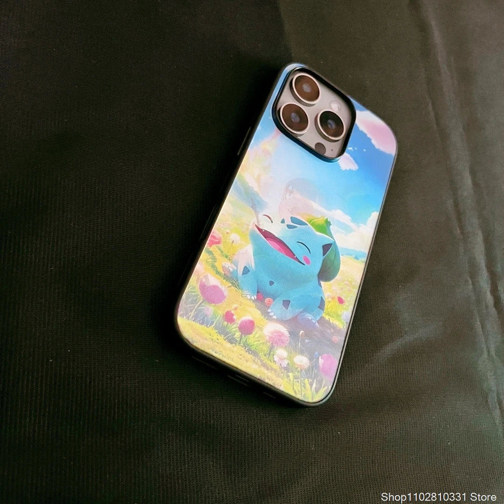 3D Grating Card Pokemon Phone Case For iPhone