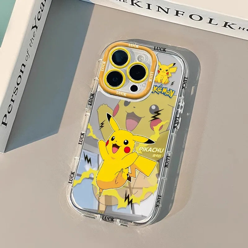 Cute Pokemons Sylveon Pikachu Mirror Phone Case For iPhone