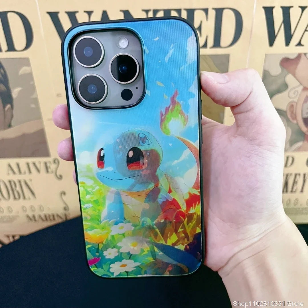 3D Grating Card Pokemon Phone Case For iPhone