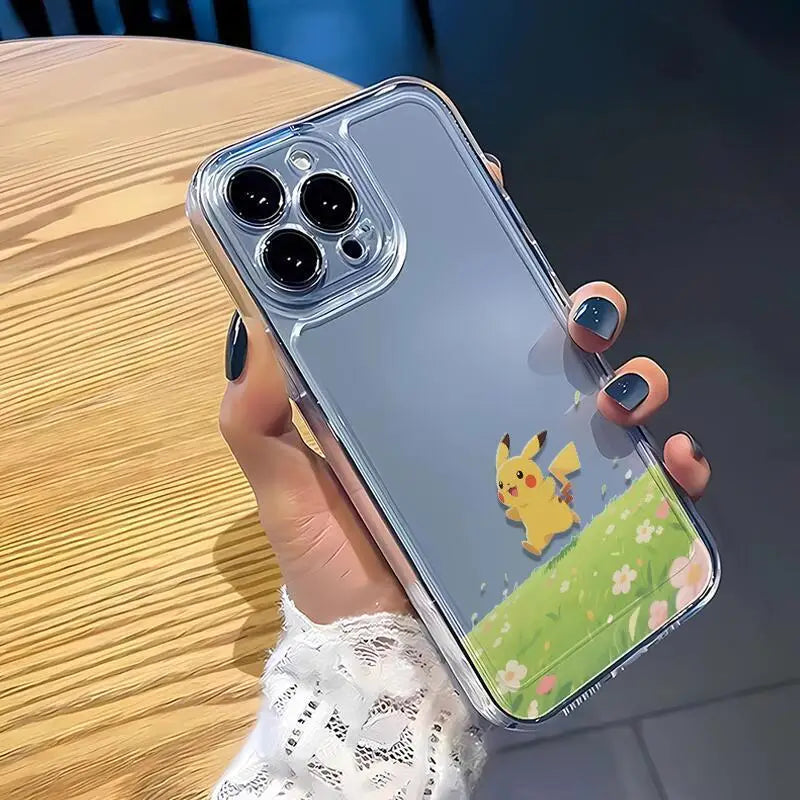 Kawaii Happy Pokemon Pikachu Phone Case For iPhone