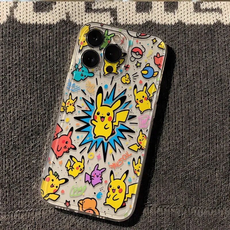 Cute Pokemon Pikachu Pattern Phone Case For iPhone